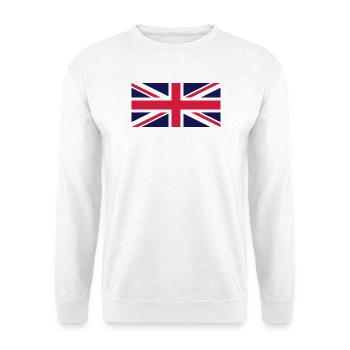 UNION JACK - Unisex Pullover - Weiß - Vorne - Alina (178cm) & Michal (187cm)