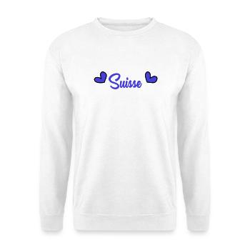 SCHWEIZ. LAND. GENF. HUMOR. LAND - Unisex Pullover - Weiß - Vorne