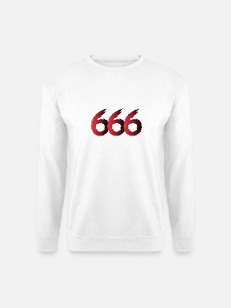 666 Symbol Zahl - Unisex Pullover - Weiß