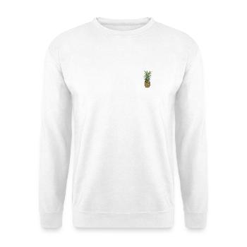 Ananas | Pineapple - Unisex Pullover - Weiß - Vorne - Alina (178cm) & Michal (187cm)