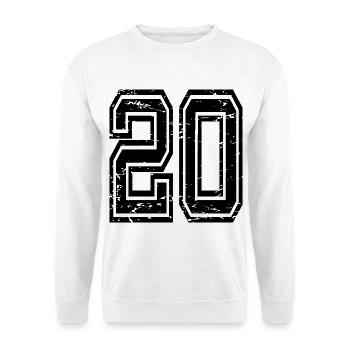 20 Denizli used look - Unisex Pullover - Weiß - Vorne - Alina (178cm) & Michal (187cm)