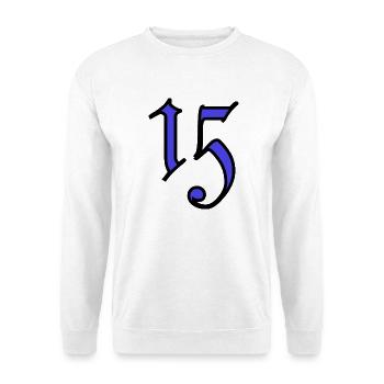 15. 15 ANS. 15e ANNIVERSAIRE. ANNIVERSAIRE 15 ANS. - Sweat-shirt Unisexe - blanc - Devant