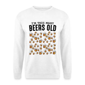 Bierkrüge Muster Kollektion Geburtstag 50 - Unisex Pullover - Weiß - Vorne
