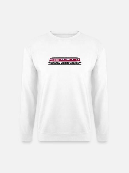 BR 130 Seite weinrot DR Reichsbahn - Unisex Pullover - Weiß