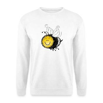 Hummel xxl Biene Wespe Fliege Hornisse Insekt - Unisex Pullover - Weiß - Vorne - Alina (178cm) & Michal (187cm)