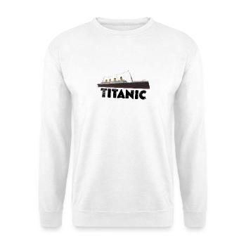 Titanic Retro - Unisex Pullover - Weiß - Vorne - Alina (178cm) & Michal (187cm)