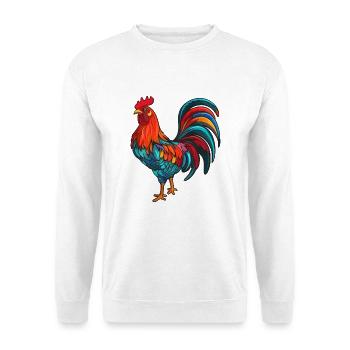 Hahn Niedliche Karikatur Kawaii Aquarell Tier Haustier - Unisex Pullover - Weiß - Vorne - Alina (178cm) & Michal (187cm)