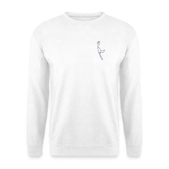 sylt umriss blau - Unisex Pullover - Weiß - Vorne - Alina (178cm) & Michal (187cm)
