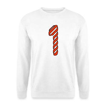 1. 1 JAHR. 1. JAHRESTAG. 1 JAHR GEBURTSTAG - Unisex Pullover - Weiß - Vorne - Alina (178cm) & Michal (187cm)