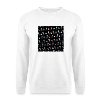 Marine - Unisex Pullover - Weiß - Vorne - Alina (178cm) & Michal (187cm)