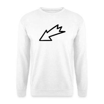 Pfeil - Pfeil - Unisex Pullover - Weiß - Vorne - Alina (178cm) & Michal (187cm)