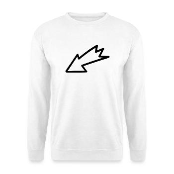 Pfeil - Pfeil - Unisex Pullover - Weiß - Vorne - Alina (178cm) & Michal (187cm)