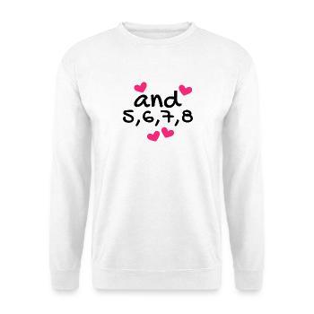 Tanzen Tanz Tanzkurs Rhythmus - Unisex Pullover - Weiß - Vorne - Alina (178cm) & Michal (187cm)