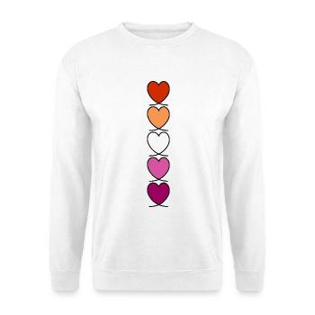 Cœurs lesbiennes, lesbiennes - Sweat-shirt Unisexe - blanc - Devant