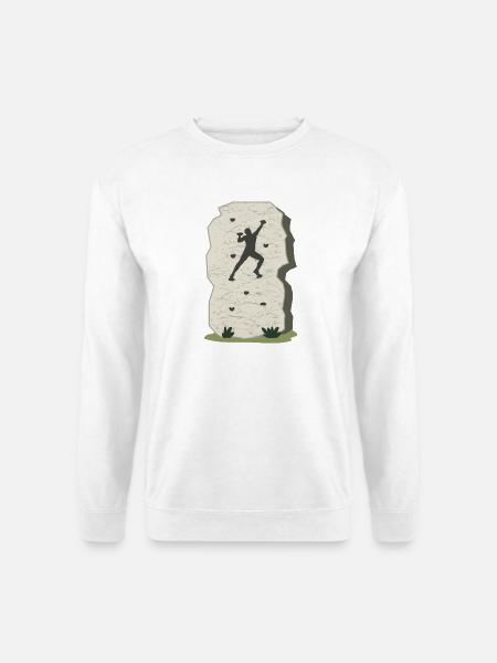 Klettern Kletterer Bouldern Bergsteiger - Unisex Pullover - Weiß