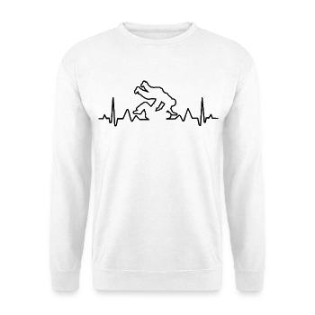 Electro Judo/ Jiu Jitsu - Unisex Pullover - Weiß - Vorne - Alina (178cm) & Michal (187cm)