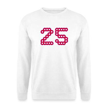 25. 25 ANS. 25e ANNIVERSAIRE. ANNIVERSAIRE 25 ANS. - Sweat-shirt Unisexe - blanc - Devant