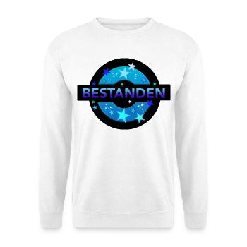 Bestanden Prüfung bestanden Abi Matura - Unisex Pullover - Weiß - Vorne - Alina (178cm) & Michal (187cm)