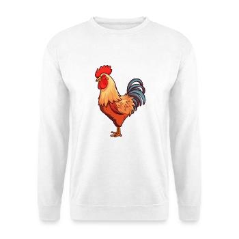 Hahn Niedliche Karikatur Kawaii Aquarell Tier Haustier - Unisex Pullover - Weiß - Vorne - Alina (178cm) & Michal (187cm)