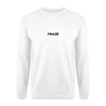 Poker - Unisex Pullover - Weiß - Vorne - Alina (178cm) & Michal (187cm)