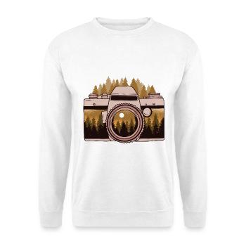 Kamera Fotograf Fotografie Photo - Unisex Pullover - Weiß - Vorne - Alina (178cm) & Michal (187cm)