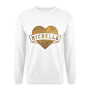 MICHELLE - Unisex Pullover - Weiß - Vorne - Alina (178cm) & Michal (187cm)