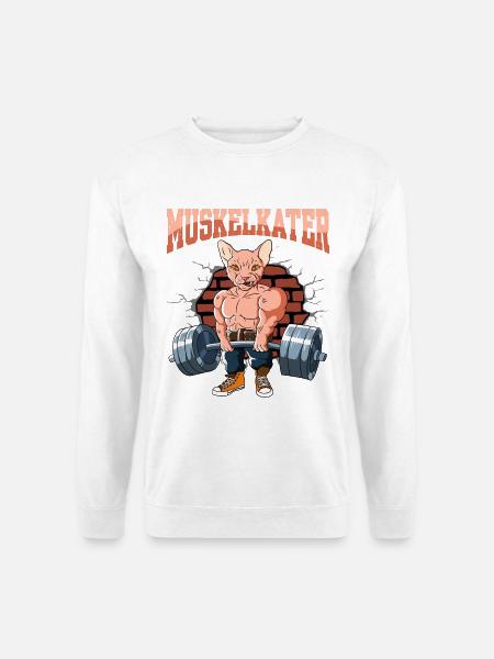 Fitnesstraining Pumpen Muskelkater beim Kreuzheben - Unisex Pullover - Weiß