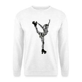 Rollschuhe Mädchen Rollschuh Roller Skates - Unisex Pullover - Weiß - Vorne - Alina (178cm) & Michal (187cm)