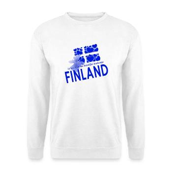 Finnland Finland - Unisex Pullover - Weiß - Vorne - Alina (178cm) & Michal (187cm)