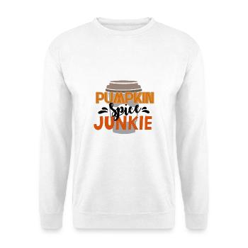 Kürbis Gewürz Pumpkin Spice Herbst - Unisex Pullover - Weiß - Vorne - Alina (178cm) & Michal (187cm)