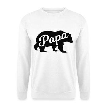 Vater Bär – Geschenk für Väter - Unisex Pullover - Weiß - Vorne
