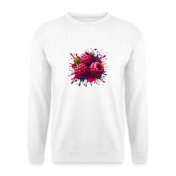 Himbeeren-Farbexplosion - Unisex Pullover - Weiß - Vorne