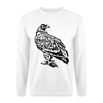 Wanderfalke, Raubvogel - Unisex Pullover - Weiß - Vorne - Alina (178cm) & Michal (187cm)