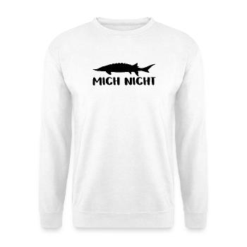 Stör mich nicht - Störsilhouette mit Spruch - Unisex Pullover - Weiß - Vorne - Alina (178cm) & Michal (187cm)