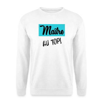 MEISTER - Unisex Pullover - Weiß - Vorne - Alina (178cm) & Michal (187cm)