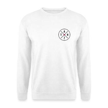 Tanzliebe Tanzen Herz Tanz Liebe Farben anpassbar - Unisex Pullover - Weiß - Vorne - Alina (178cm) & Michal (187cm)