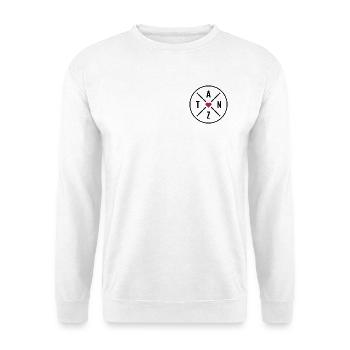 Tanzliebe Tanzen Herz Tanz Liebe Farben anpassbar - Unisex Pullover - Weiß - Vorne - Alina (178cm) & Michal (187cm)