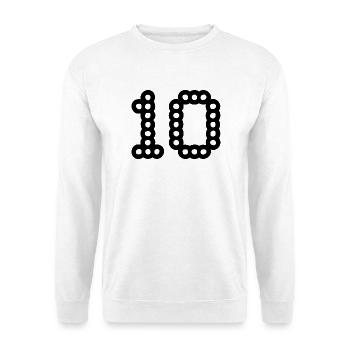 10. 10 YEARS. 10th ANNIVERSARY. 10 YEAR ANNIVERSARY. - Unisex Sweatshirt - white - Front