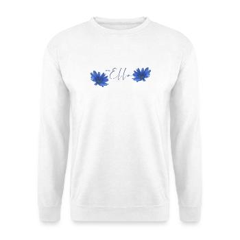 Ella Geburtstag Ella - Unisex Pullover - Weiß - Vorne - Alina (178cm) & Michal (187cm)