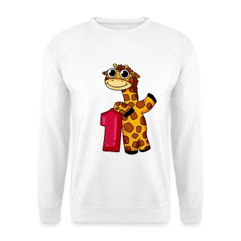 1st birthday giraffe 1st class gift - Unisex Sweatshirt - white - Front
