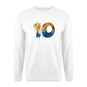 NON. 10 NUMÉRO 10 COOL 10E ANNIVERSAIRE - Sweat-shirt Unisexe - blanc - Devant
