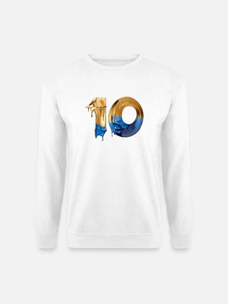 NR. 10 NUMMER 10 COOL 10. GEBURTSTAG - Unisex Pullover - Weiß