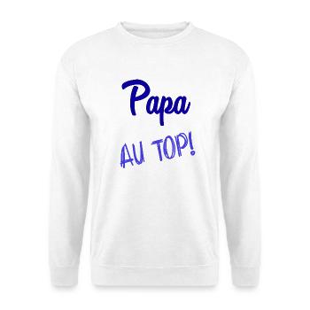 FROHER VATERTAG. PAPA. VATERTAG - Unisex Pullover - Weiß - Vorne