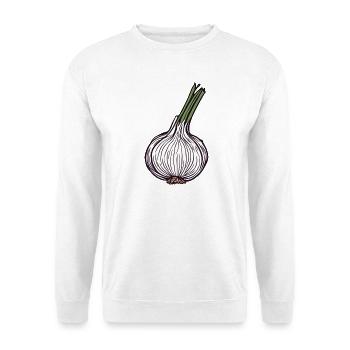 Knoblauch Knolle - Unisex Pullover - Weiß - Vorne - Alina (178cm) & Michal (187cm)