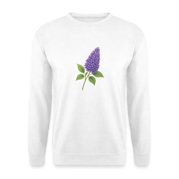 Fliederblüte – zarte Frühlingspracht - Unisex Pullover - Weiß - Vorne - Alina (178cm) & Michal (187cm)