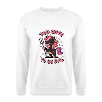 Too Cute To Be Evil - Unisex Sweatshirt - white - Front