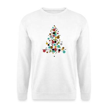 Merry Christmas Tree Mid century modern - Unisex Pullover - Weiß - Vorne - Alina (178cm) & Michal (187cm)