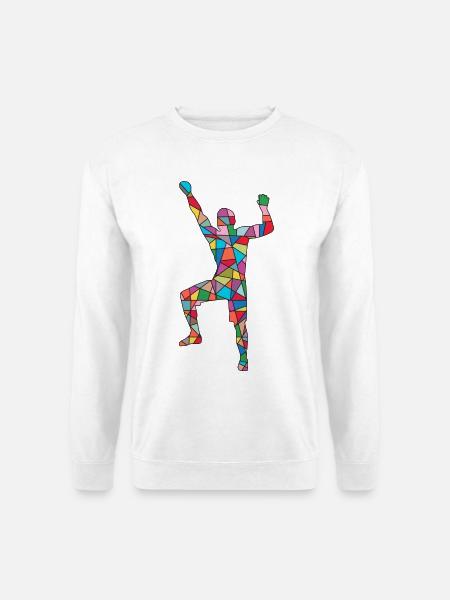 Klettern Berge Kletterer Boulder Jungen Bouldern - Unisex Pullover - Weiß