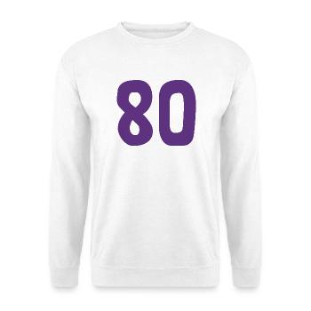 80. 80 JAHRE. 80-JÄHRIGES JUBILÄUM. 80. GEBURTSTAG. - Unisex Pullover - Weiß - Vorne