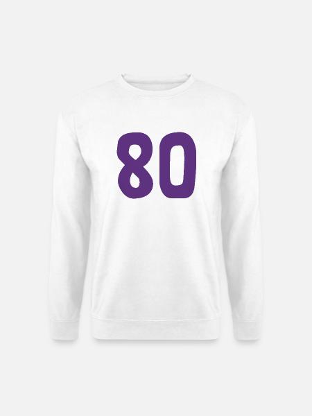 80. 80 ANS. 80e ANNIVERSAIRE. ANNIVERSAIRE 80 ANS. - Sweat-shirt Unisexe - blanc